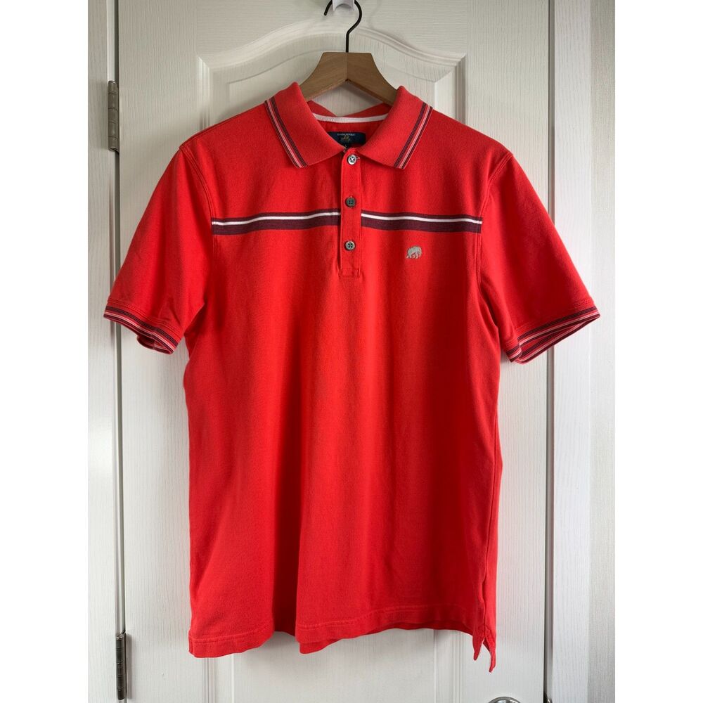 Banana Republic Milly Collection Men's Short Sleeve Polo Shirt Reddish Size L